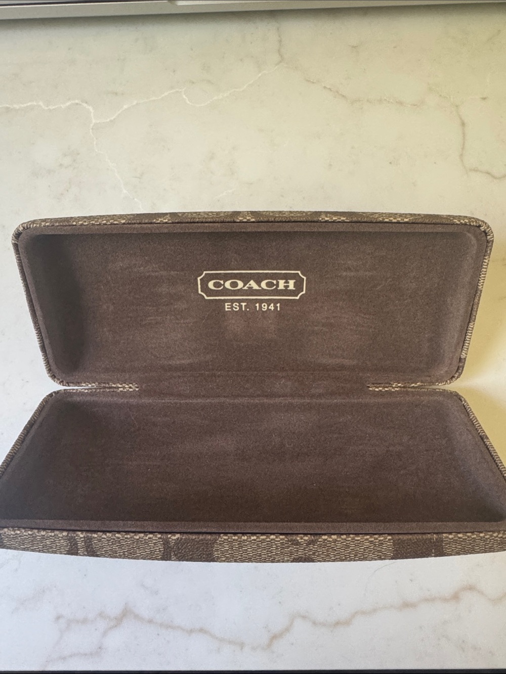 Coach Signature Jacquard Continental Wallet - Brown/Tan - Picture 2 of 2